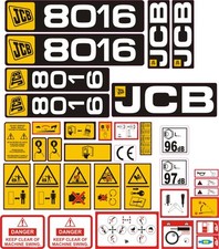 JCB 8016 Mini Digger Decal Set 
