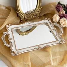 Gold Rectangle Mirror Tray