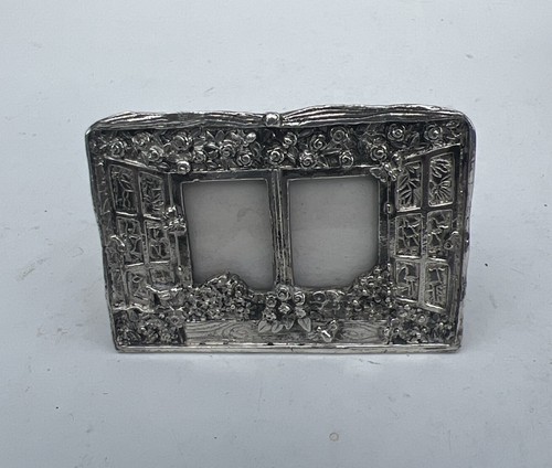 Vintage silver scenes double - silver,