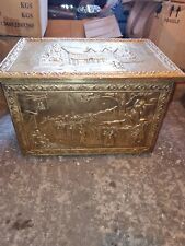 Vintage Brass Coal Box With