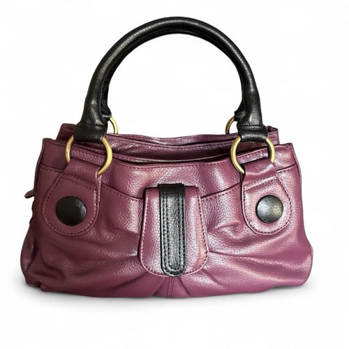 Y2k real leather handbag with - leather,