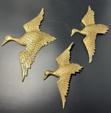 Vintage Set of 3 Brass Flying
