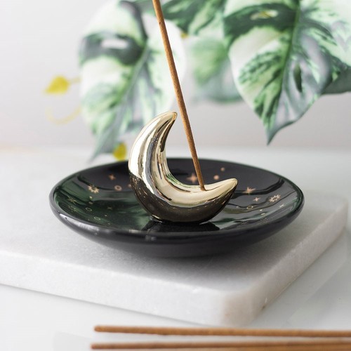 Crescent moon stars ceramic - stars,