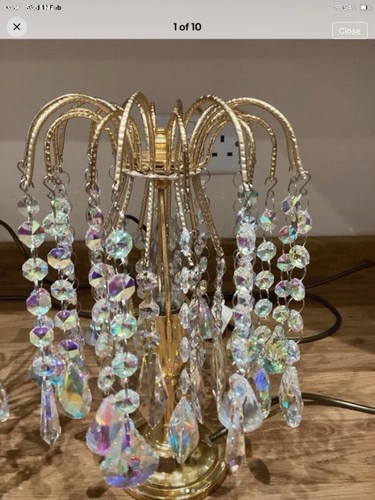 Table lamp coloured glass - lamp,