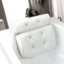 Luxury Waterproof Foam Bathtub Pillow Headrest Back Spa Suction Cushion OL11