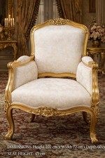 ORNATE CHAIR GOLD & IVORY
