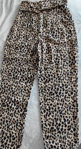 Zara leopard print paperbag - zara,