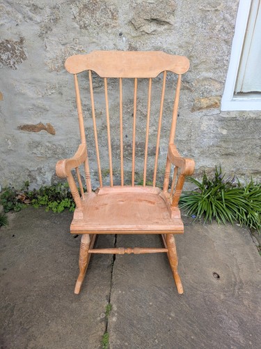 Vintage wooden rocking - rocking, chair