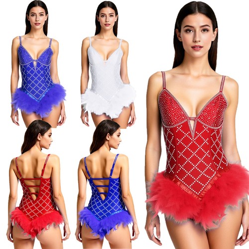 Women feather leotard latin - women,