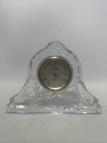 Stuart crystal cascade - crystal, clock