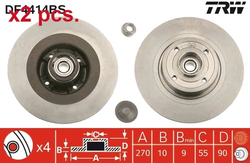 Pcs rear brake disc - pcs,