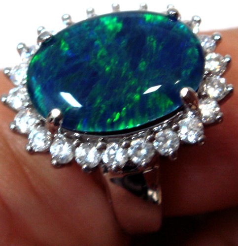 Opal size 14x10mm genuine - opal,