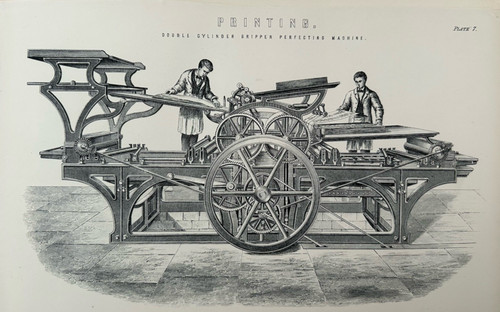 Antique print printing press - antique,