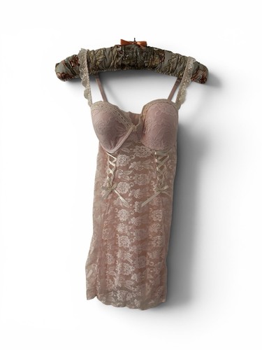 Beautiful pink lace babydoll - pink,