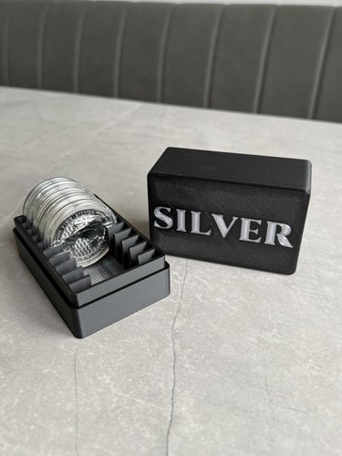 Silver 1oz coin storage box - silver,