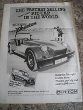 FASTEST SELLING KIT CAR IN THE WORLD DUTTON PHAETON 1980 ADVERT A4 FILE 54