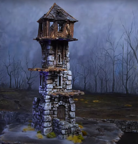 Ruined tower fantasy - ruined,