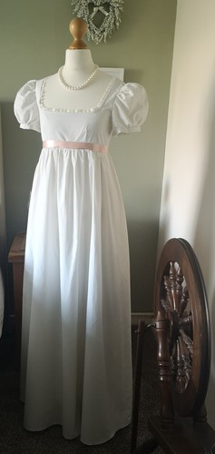 Regency style cream day dress - cream,