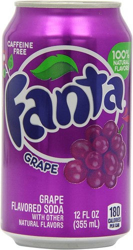 Fanta grape soda cans 355ml - grape,