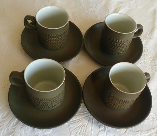 Vintage denby chevron - 4, x