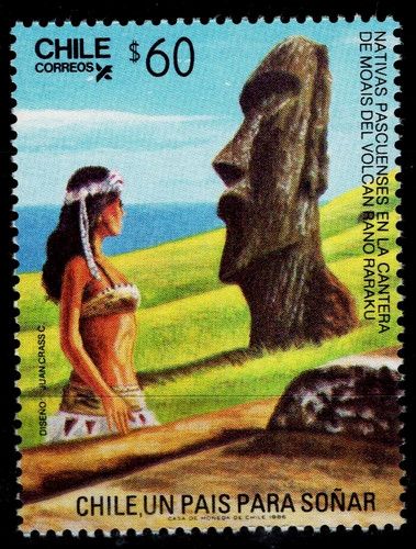 Chile easter island - chile,, moai