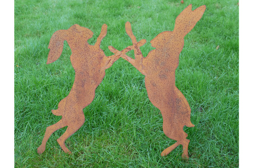Set fighting hares huge - hares,
