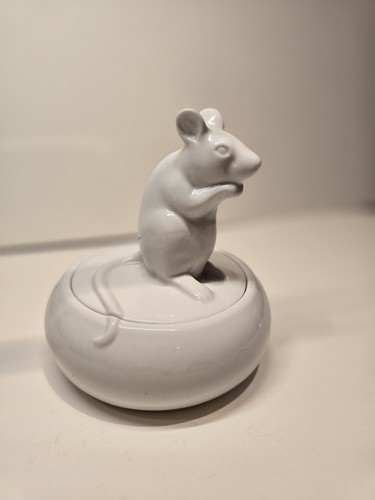 Cheese box white porcelain - white,