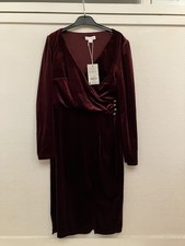 Monsoon Burgundy Velvet Dress