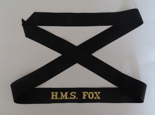 Royal navy cap tally hms - royal, fox