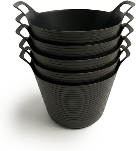 Black 42l large flexi tub - black,