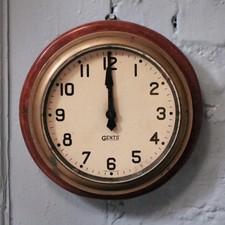 Mid-Century Gents’ Of Leicester Industrial Wall Clock