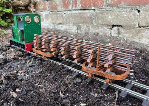 Garden railway peat track - railway,