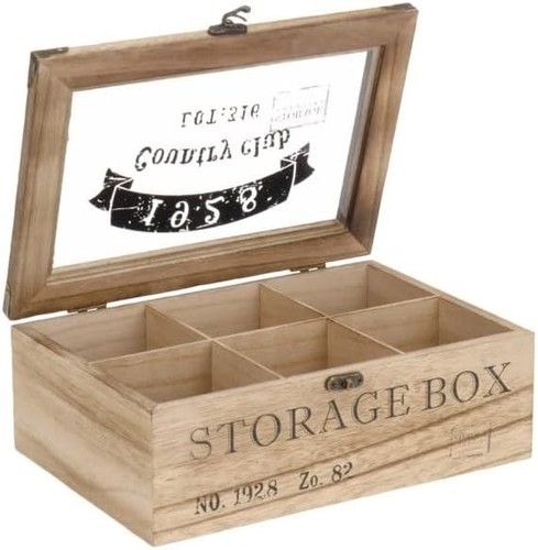 Compartment wooden tea - 6,