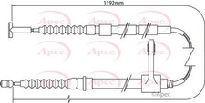 APEC Rear Right Brake Cable