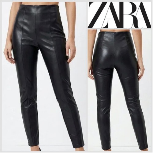 Zara black faux leather - zara,