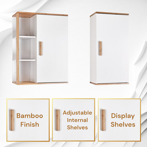 White bathroom cabinet - white,