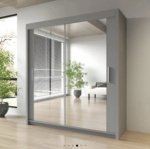 Grey door sliding mirrored - grey, 2