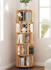 5 Tier Rotating Bookshelf