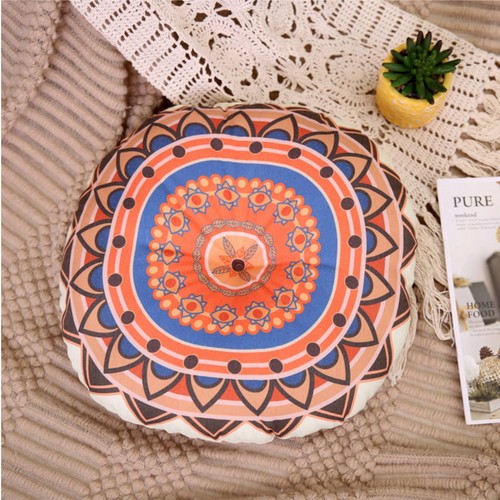 Zafu cushion ethnic pattern - ethnic,