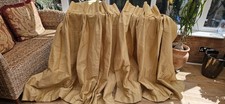 GOLD SILK  INTERLINED CURTAINS