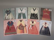 Collection Of 8 Korean Hanbok Cards, Han Bok, Traditional, New 