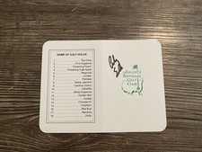 Adam Schenk Signed Augusta National Masters Scorecard Golf PGA US Open