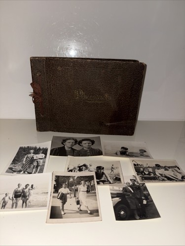 Antique photo album with - album,