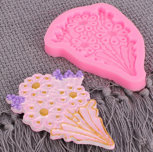 Flower bunch silicone - silicone, fondant