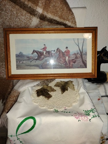 Fox hunt painting print - hunt,