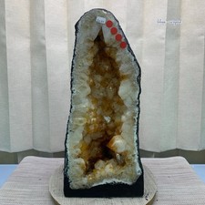 23LB  Natural citrine geode