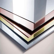 1.5mm Thick Mirror Chrome Finish Acrylic Perspex Sheets Boards Cut to Size Laser