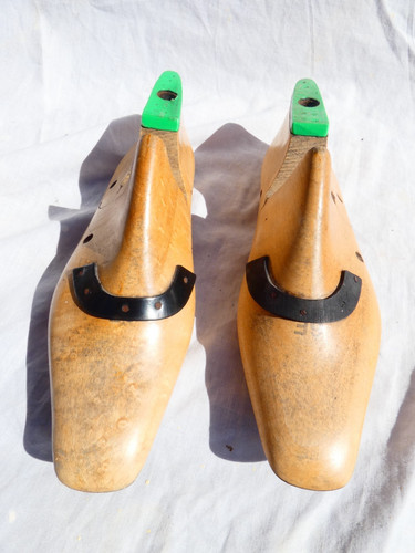Pair antique wooden - pair, of