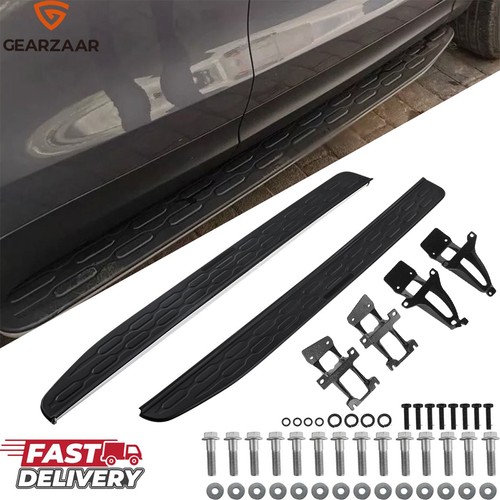 Black side steps running - black,