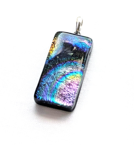 Handmade fused glass pendant - handmade,